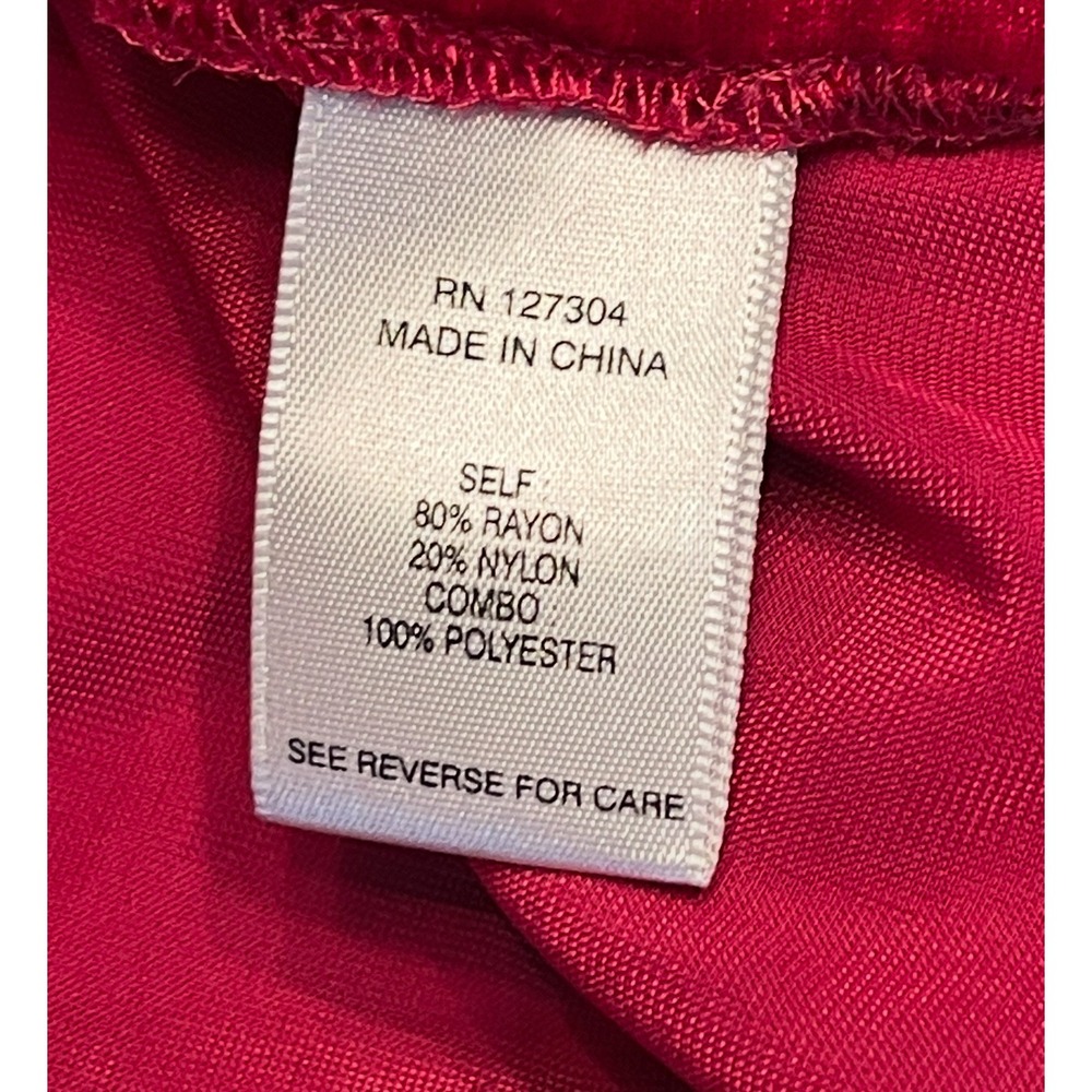 John Mark Women's Button Front Collared Red Top B… - image 7